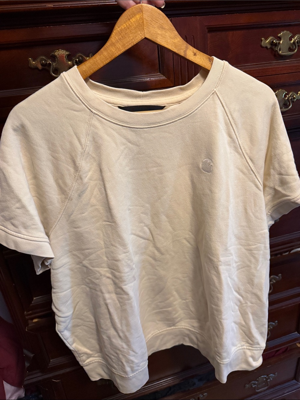 Carhartt Short Sleeve Crewneck Sweatshirt in Cream